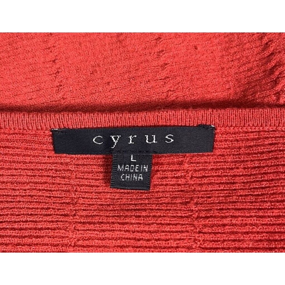 Cyrus Womens Large Sweater Slouchy Dolman Burnt Orange Stretch Cozy Classic - Picture 5 of 9